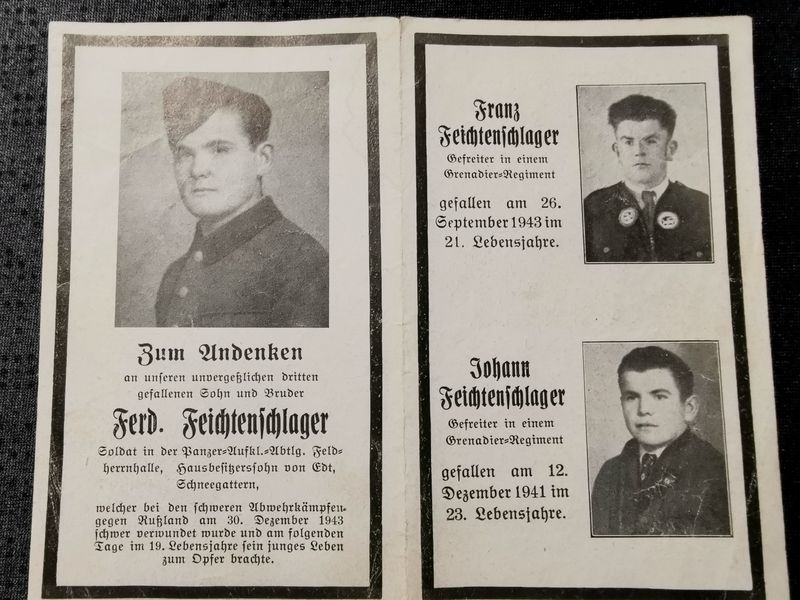Sterbebild Brüder 5. Pz. Abt Feldherrnhalle (FHH) Pionier, Gefreiter Perewos Russland - www.mmilitaria.com