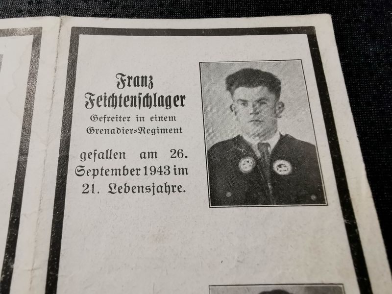 Sterbebild Brüder 5. Pz. Abt Feldherrnhalle (FHH) Pionier, Gefreiter Perewos Russland - www.mmilitaria.com