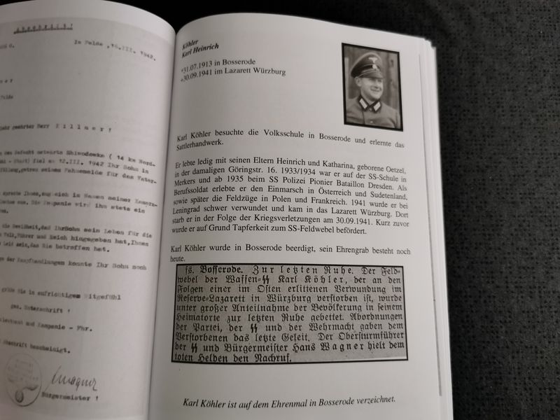 Sterbebilder Gedenkbuch Bosserode Wildeck Gewidmet den gefallenen Soldaten Limitierte Edition - www.mmilitaria.com