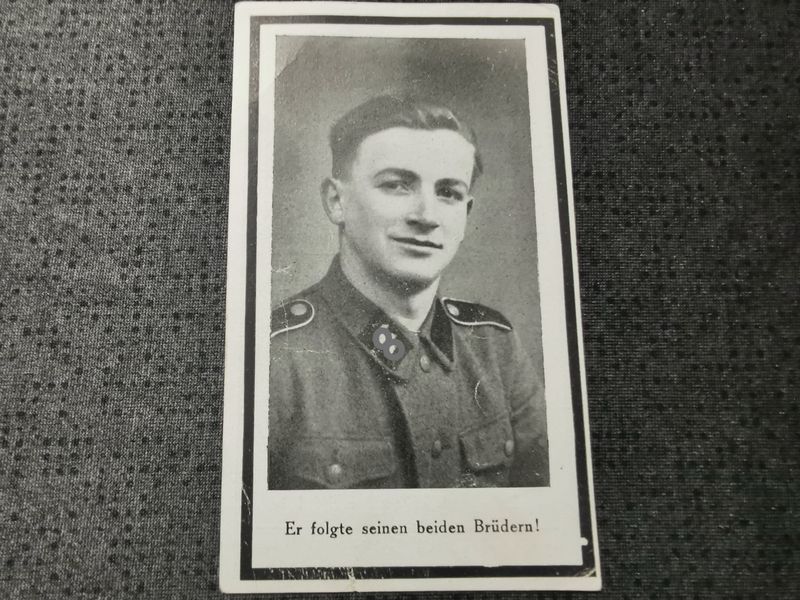 Sterbebild SS-Grenadier 18 Jahre Saiteny Invasionsfront Normandie Frankreich - www.mmilitaria.com