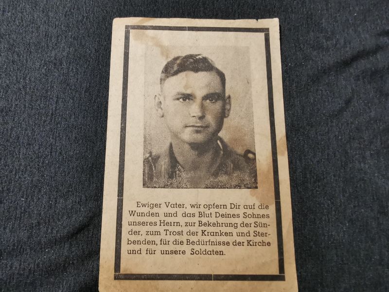 Sterbebild Unteroffizier Sturmbootkommando 08.05.1945 letzter Kriegstag Überfahrt Gotland Ostsee - www.mmilitaria.com