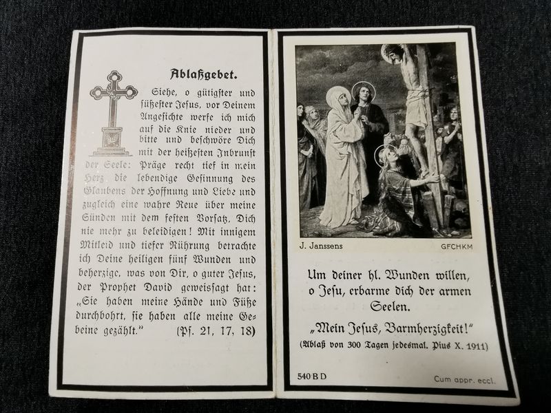 Sterbebild Schütze 1. Komp. Inf. Regt. 70 Okoninowo Russland Osten - www.mmilitaria.com