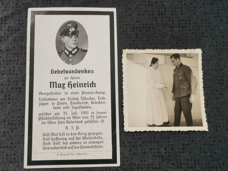 Sterbebild + Foto Obergefreiter Berlin 2. Mot. Pionier Btl. 88 Casauti Chisinau Moldawien - www.mmilitaria.com