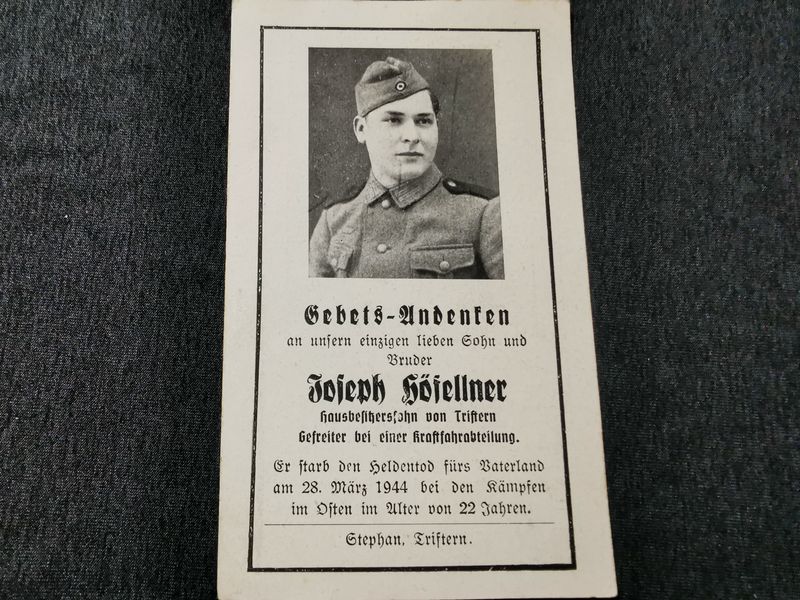 Sterbebild Gefreiter Kraftfahrabteilung Kanuka Jöhvi Estland - www.mmilitaria.com