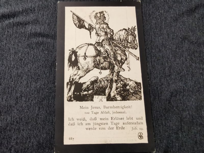 Sterbebild Gefreiter Infanterie Regt. Westfront 1940 Somme Frankreich - www.mmilitaria.com