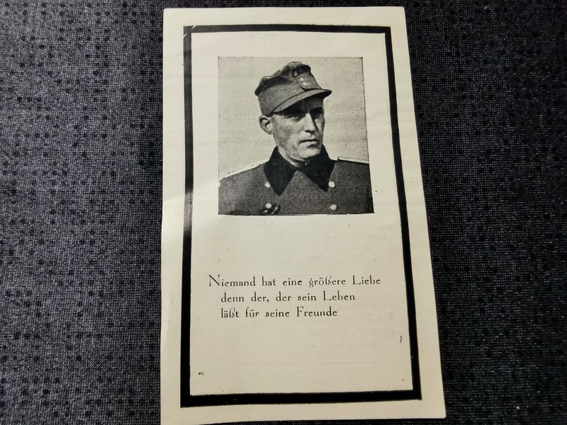 Sterbebild Leutnant der Reserve Homburg Gebirgs-Jäger Regt. Csik-Bankfalva Sercaia Rumänien - www.mmilitaria.com