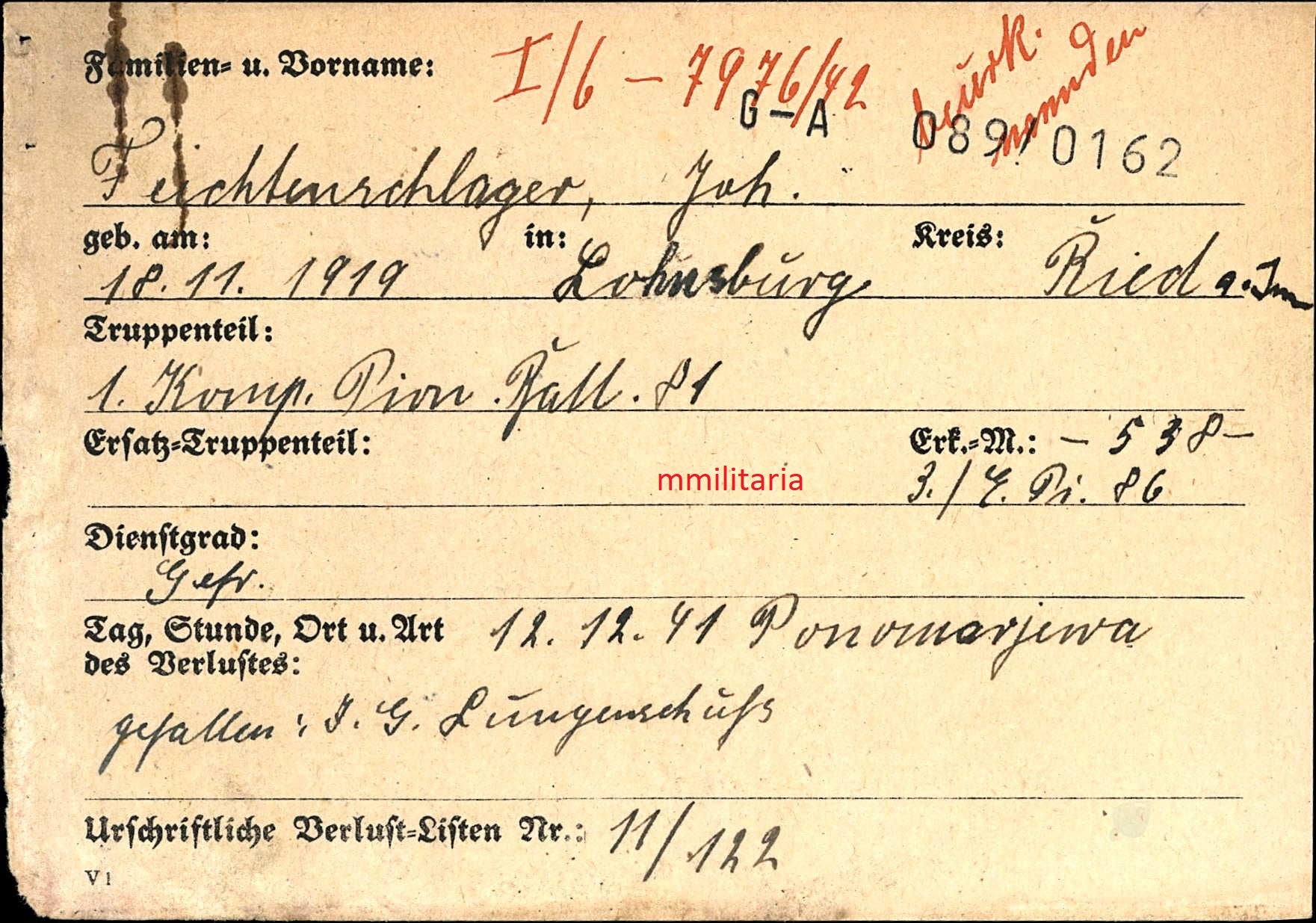 Sterbebild Brüder 5. Pz. Abt Feldherrnhalle (FHH) Pionier, Gefreiter Perewos Russland - www.mmilitaria.com