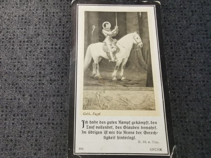 Sterbebild Oberschütze Westfront 1940 Treu Doorn Chap Belgien - www.mmilitaria.com