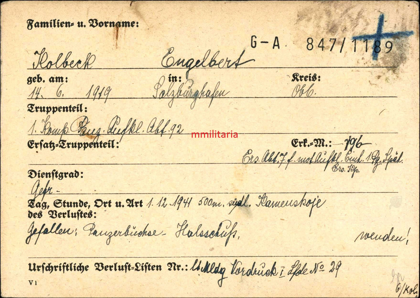 Sterbebild Brüder Gefreiter 1. Komp. Panz. Aufkl. Abt. 92 Gefreiter 11. Staffel Kampfgeschwader 53 Orleans Frankreich - www.mmilitaria.com