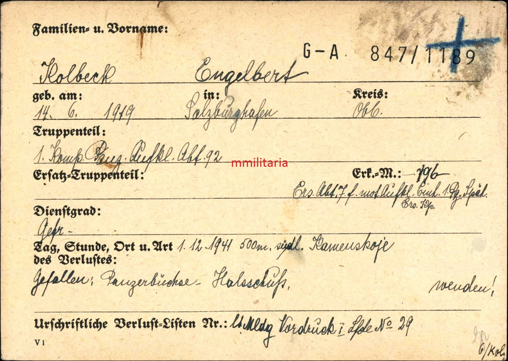 Sterbebild Brüder Gefreiter 1. Komp. Panz. Aufkl. Abt. 92 Gefreiter 11. Staffel Kampfgeschwader 53 Orleans Frankreich - www.mmilitaria.com