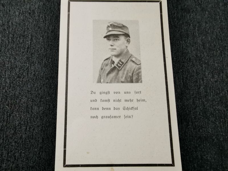 Sterbebild Obergefreiter Fallschirmjäger Regt. Westfront Geilenkirchen Deutschland - www.mmilitaria.com