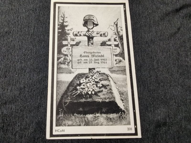 Sterbebild Obergefreiter Grenadier Regt. "Großdeutschland" GD EK II Lettland - www.mmilitaria.com