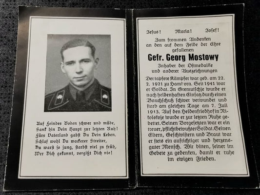 Sterbebild Gefreiter 1. Komp. Gren. Regt. 239 Gremutschje Russland - www.mmilitaria.com