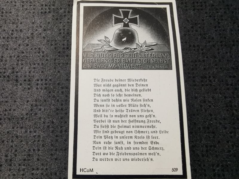 Sterbebild Obergefreiter Ley Moselle Saarburg Elsaß Niederbronn-Les-Bains Frankreich - www.mmilitaria.com