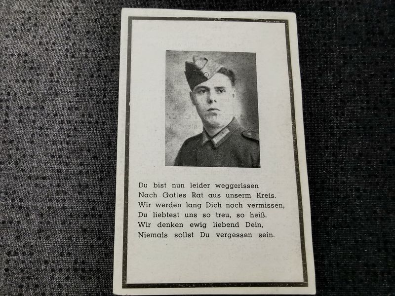 Sterbebild Unteroffizier Diefflen Pionier Btl. Tehsnares Riga Beberbeki Lettland - www.mmilitaria.com