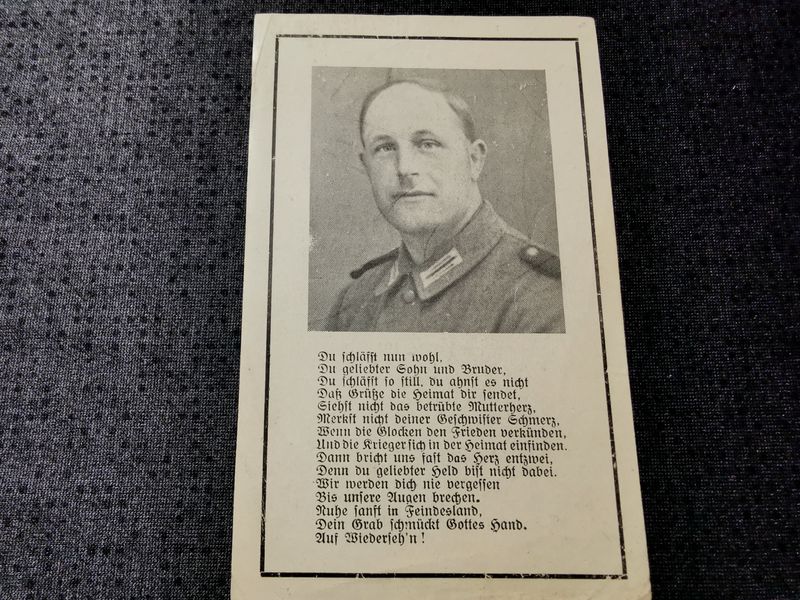 Sterbebild Unterwachtmeister Lembeck II/SS Polizei Regt. 17 "Kampfgruppe Gille" Kowel Russland - www.mmilitaria.com