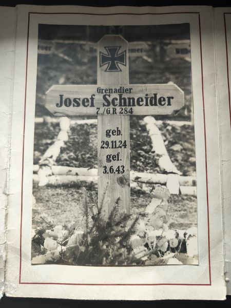 Konvolut Widmung Grenadier 7. Komp. Gren. Regt. 284 Trauerbrief Andacht Feldpost Luxemburg Mjagry Ungarn - www.mmilitaria.com