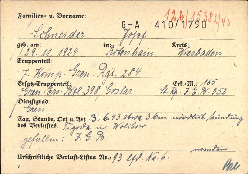 Konvolut Widmung Grenadier 7. Komp. Gren. Regt. 284 Trauerbrief Andacht Feldpost Luxemburg Mjagry Ungarn - www.mmilitaria.com