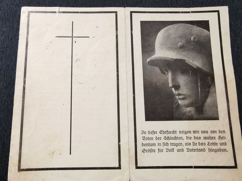 Sterbebild Gefreiter 9. Komp. Gren. Regt. 261 Smolensk Russland - www.mmilitaria.com