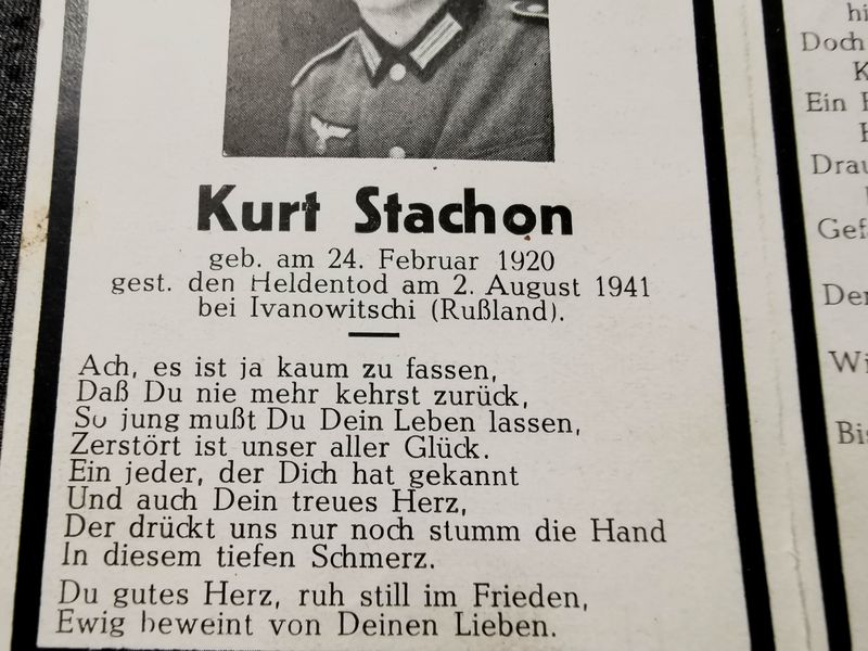 Sterbebild Oberschütze 6. Komp. Inf. Regt. 241 Moroschowa Russland - www.mmilitaria.com