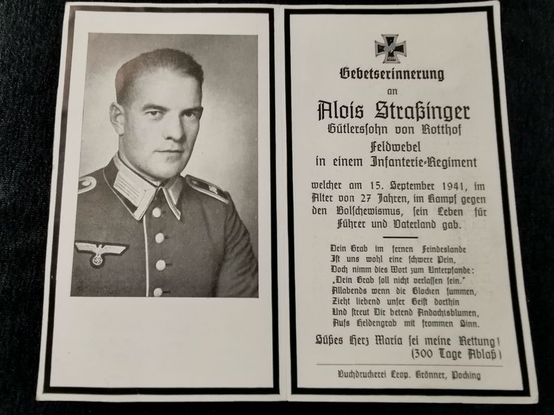 Sterbebild Feldwebel 7. Komp. Inf. Regt. 471 Dubno Rshew Russland - www.mmilitaria.com