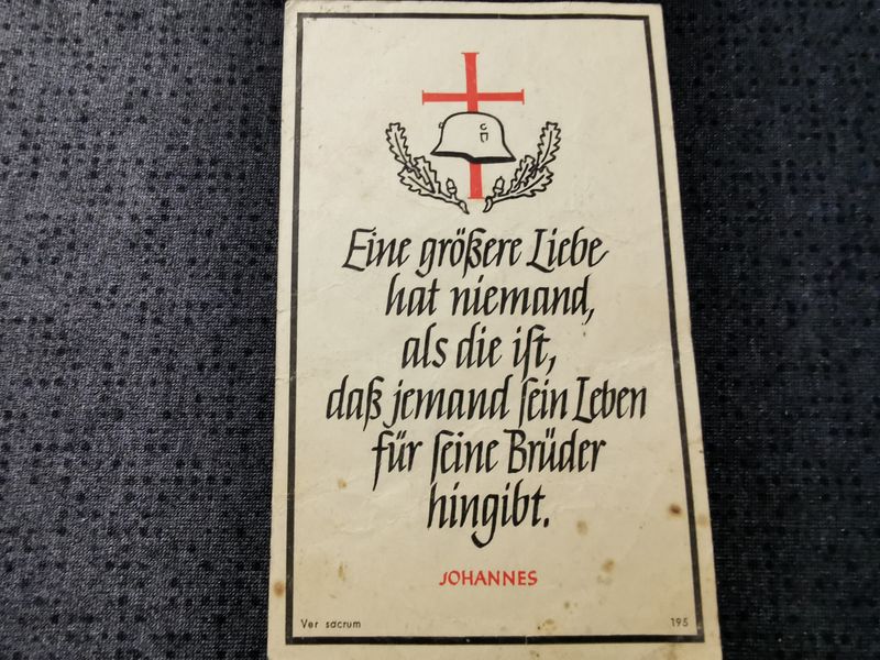 Sterbebild Obergefreiter Niederraunau Grenadier Regt. EK II ISA VWA Wolchow Russland - www.mmilitaria.com