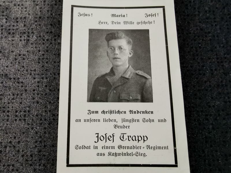 Sterbebild Grenadier Katzwinkel 6. Komp. Regt. Gruppe 181 Chotejenki Russland - www.mmilitaria.com