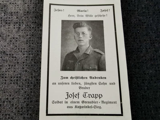 Sterbebild Grenadier Katzwinkel 6. Komp. Regt. Gruppe 181 Chotejenki Russland - www.mmilitaria.com