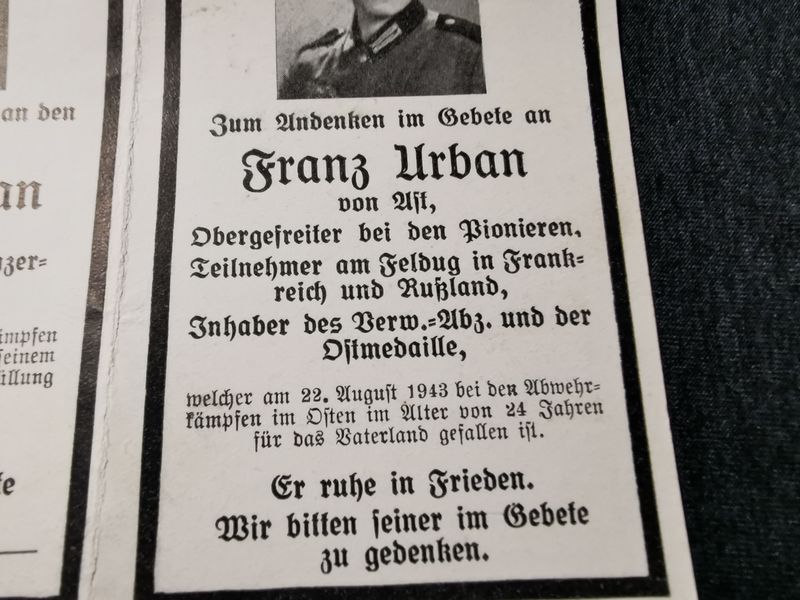 Sterbebild Brüder Obergefreiter 6. Komp. 44 Pz. Gren. Regt. "Großdeutschland" GD Schütze 3.Pz. Jäger Abt 17 Osten - www.mmilitaria.com