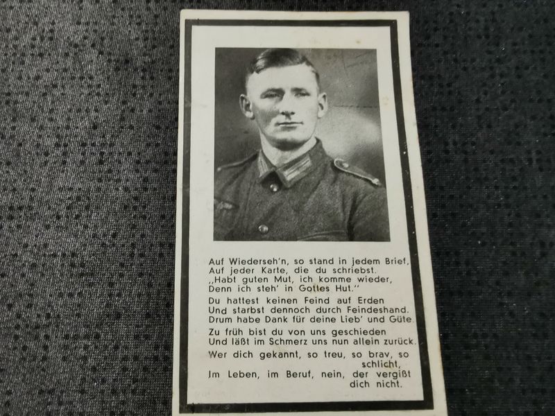 Sterbebild Obergefreiter Ellar Grenadier Regt. EK II ISA Săiți Chisinau Moldawien - www.mmilitaria.com