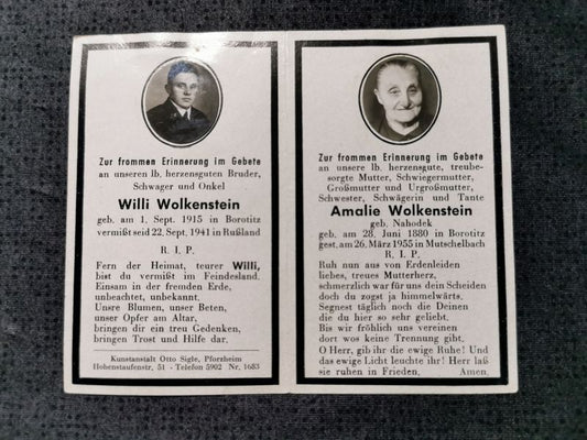 Sterbebild Mutter & Sohn Obergefreiter Krim Halbinsel Sewastopol Ukraine - www.mmilitaria.com