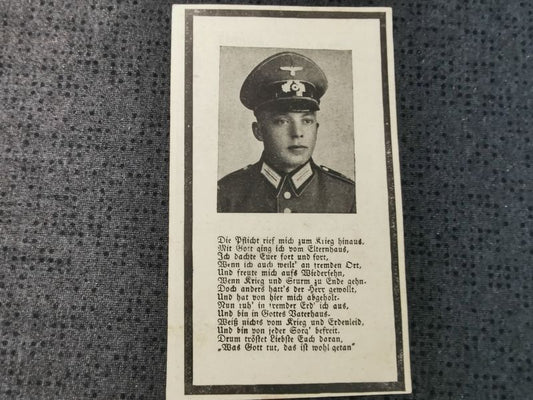 Sterbebild Stabsgefreiter 2. Pz. Gren. Regt. 98 Endkampf Raab Ungarn - www.mmilitaria.com