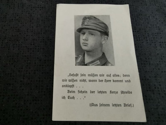 Sterbebild Gefreiter 5. Geb. Jäger Btl. 201 Provencheres Vogesen Andilly Frankreich - www.mmilitaria.com