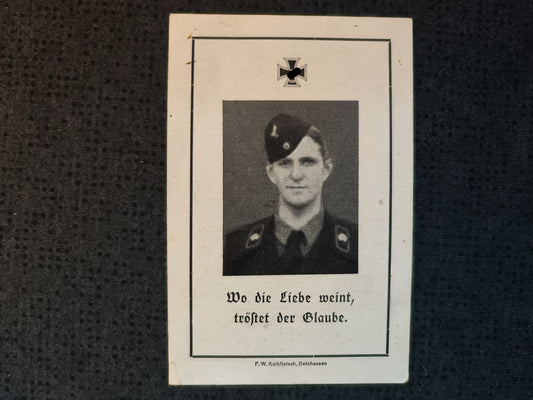 Sterbebild Gefreiter Panzer-Grenadier Division Rauweiler Lothringen Frankreich