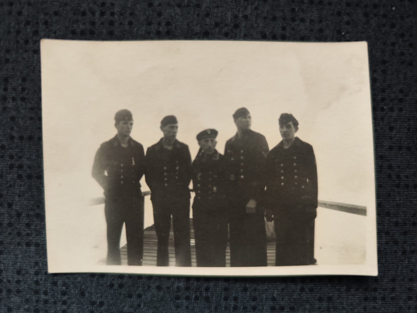 4 x Foto Kriegsmarine Portrait Besuch an Land