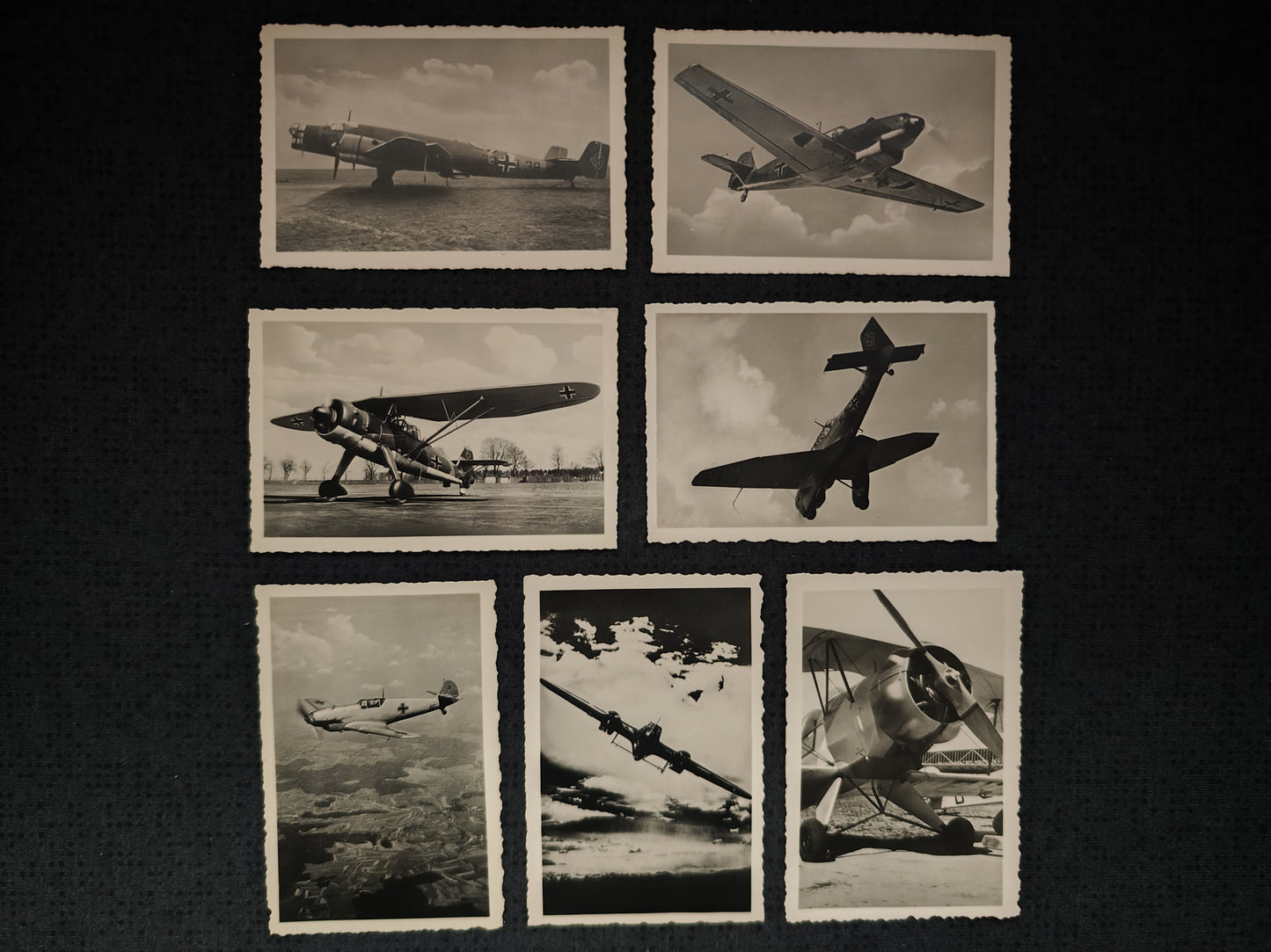 Foto Konvolut Set Luftwaffe Kampfflugzeug Me-109 Stuka Fliegerserie Driesen-Verlag