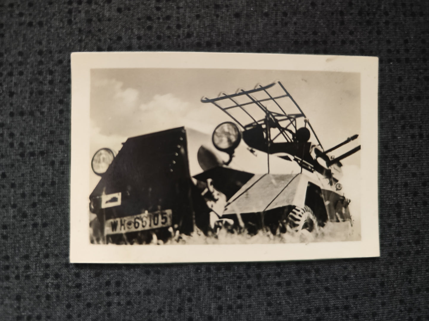 Presse-Foto Panzerspähwagen Funkwagen Sd.Kfz 232 Rahmenantenne frühe Bauform