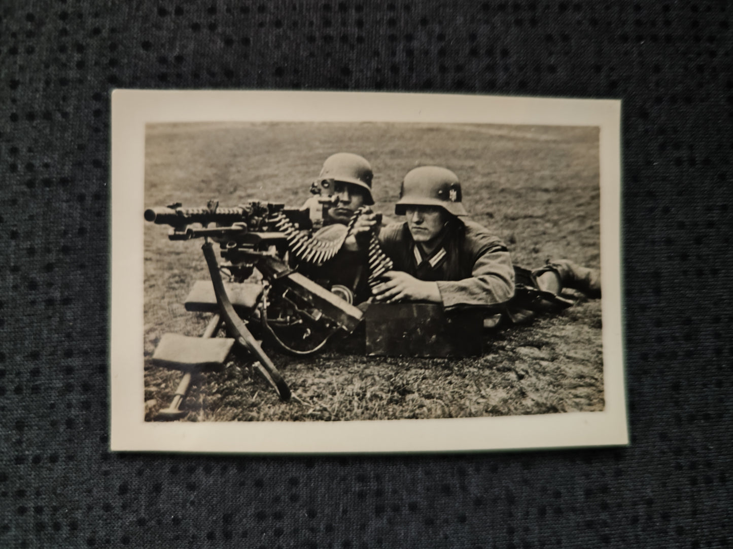 Presse-Foto Infanterie Stosstrupp im Kampf MG34/42 MG Schütze Westfeldzug