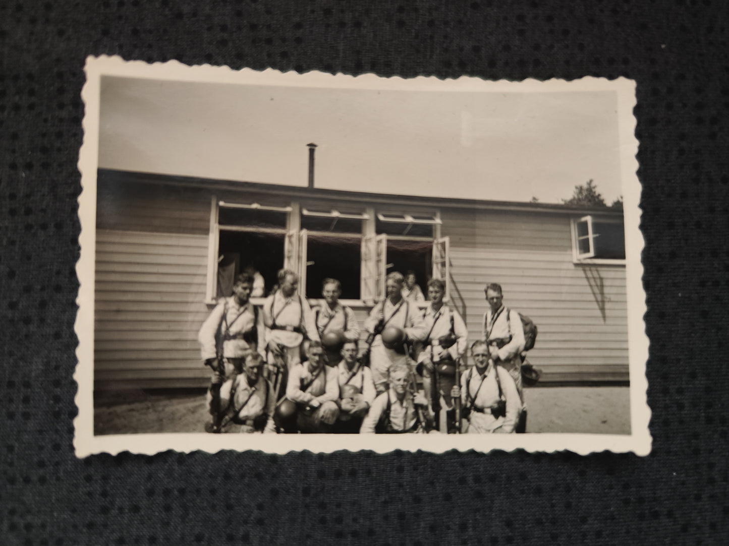 Foto Infanterie Ausbildung Kompanie Wehrmacht Baracke