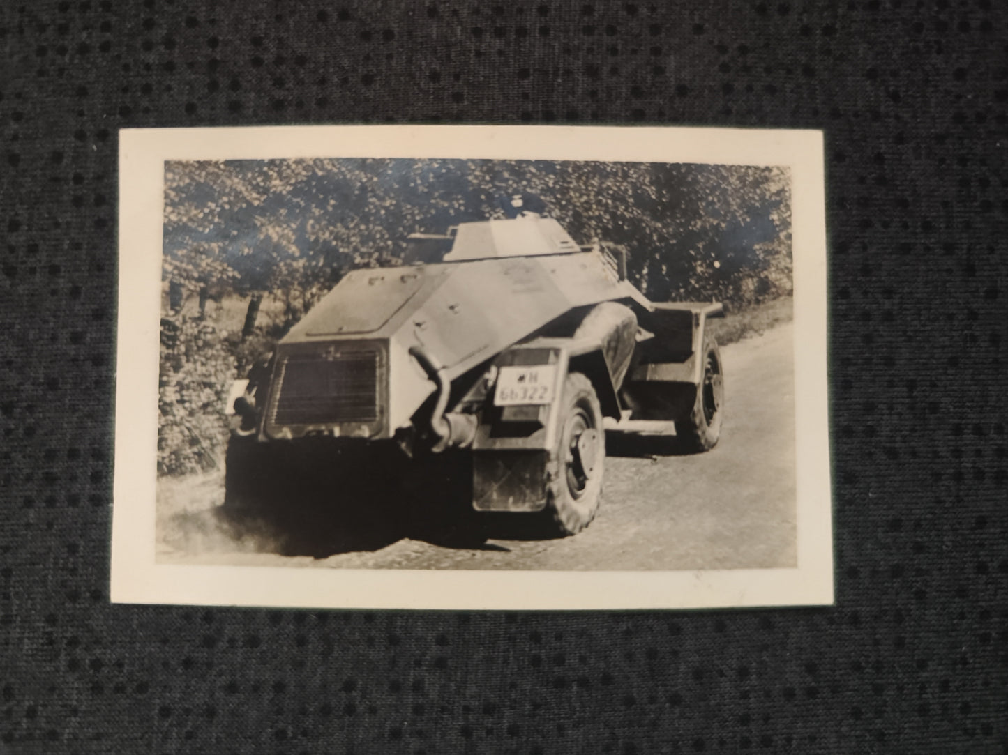 Presse-Foto Leichter Panzerspähwagen Sd.Kfz 221 Frankreich 1940