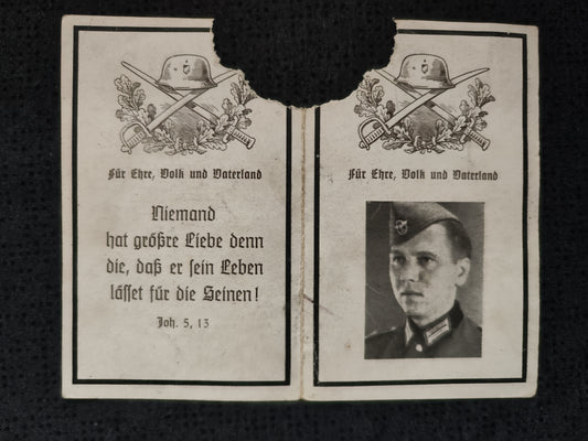 Sterbebild Zugwachtmeister Düsseldorf Schutzpolizei 1. SS-Polizei Regiment 28 "Todt" Oberkrain Slowenien