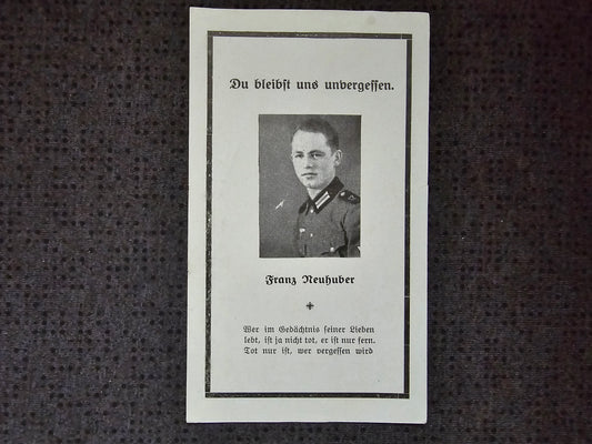 Sterbebild Sanitäts-Obergefreiter Vorchdorf 2. Panzer-Aufklärungs Abt. 9 Aachen Tuschenbroich Wegberg