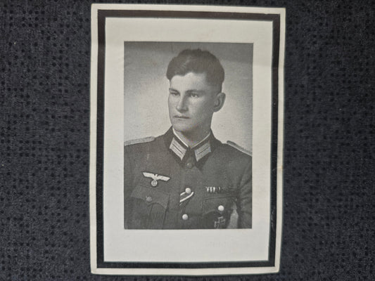 Sterbebild Oberleutnant & Kompaniechef Regensburg 2. Komp. Gren. Regt. 689 EK I&II Swankina Russland