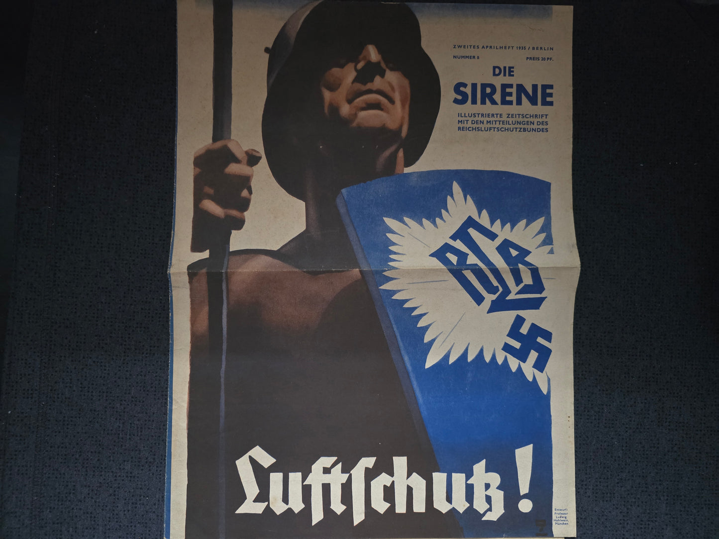 Zeitung-Cover "Die Sirene" Luftschutz 1935