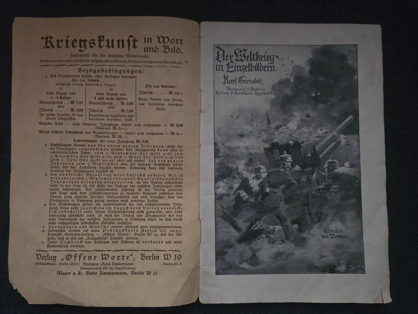 Heft Illustrierte Kriegskunst in Wort und Bild von 1931 Reichsverteidigung Ausbildung England