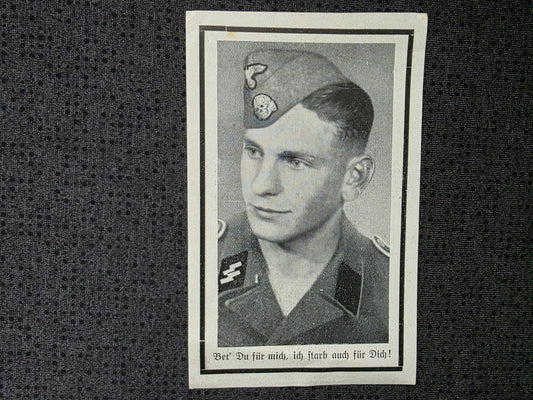 Sterbebild SS-Grenadier Hengersberg Fliegerangriff Osten ***