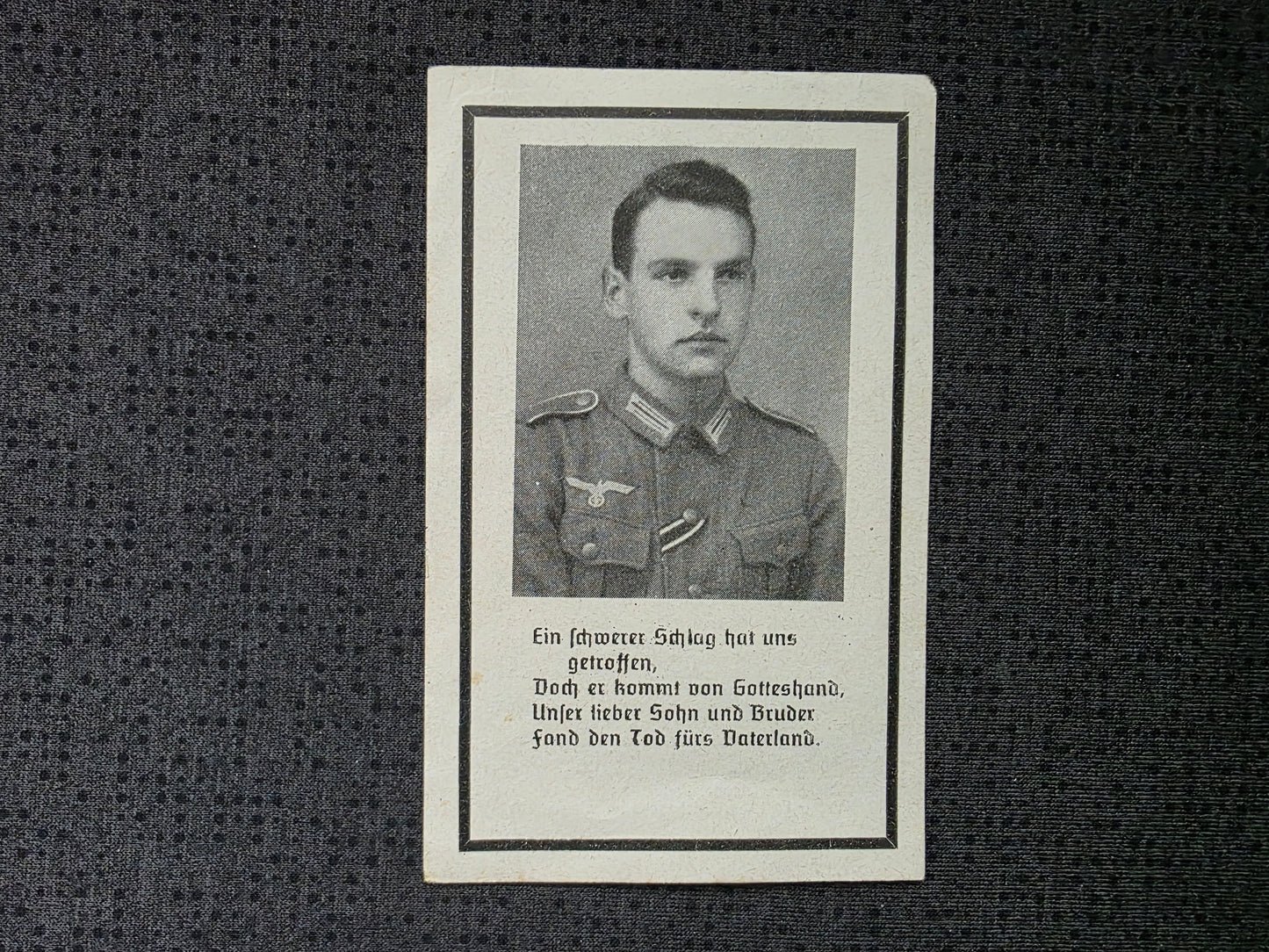 Sterbebild Obergefreiter Aichberg Grenadier Regt. NKS Kállósemjén Ungarn
