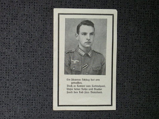 Sterbebild Obergefreiter Aichberg Grenadier Regt. NKS Kállósemjén Ungarn