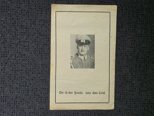 Sterbebild Feldwebel Ternberg Inf. Regt. kroatische Bandenkampfmed. Sudeten Med. Endkampf Ostfront