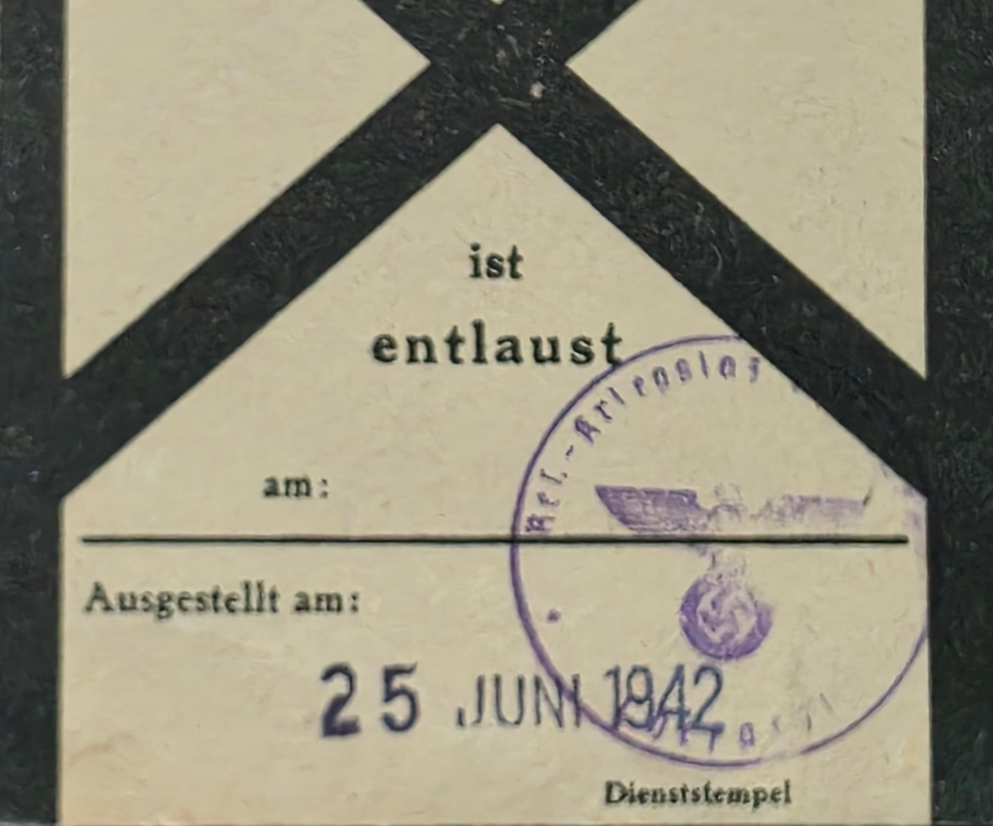 Entlausungskarte für Soldaten Reserve Kriegslazarett Krakau Polen